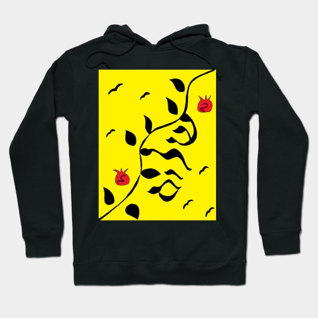 Shalom on The Vine in Black and Yellow Hoodie by Avvy